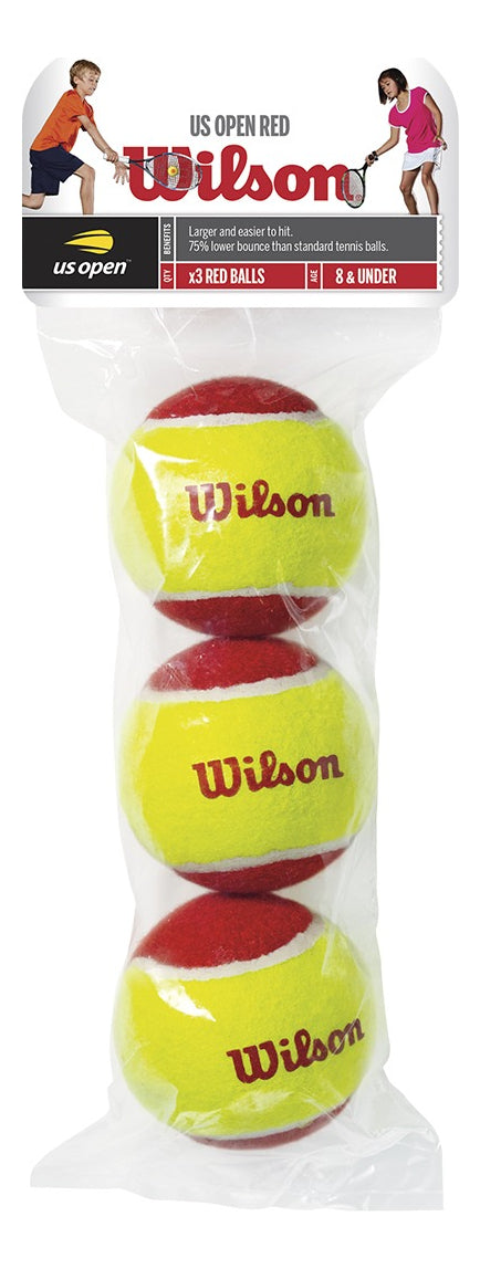Pelotas De Tenis X3 Wilson Transición Color Rojo Wilson Tarro X 3