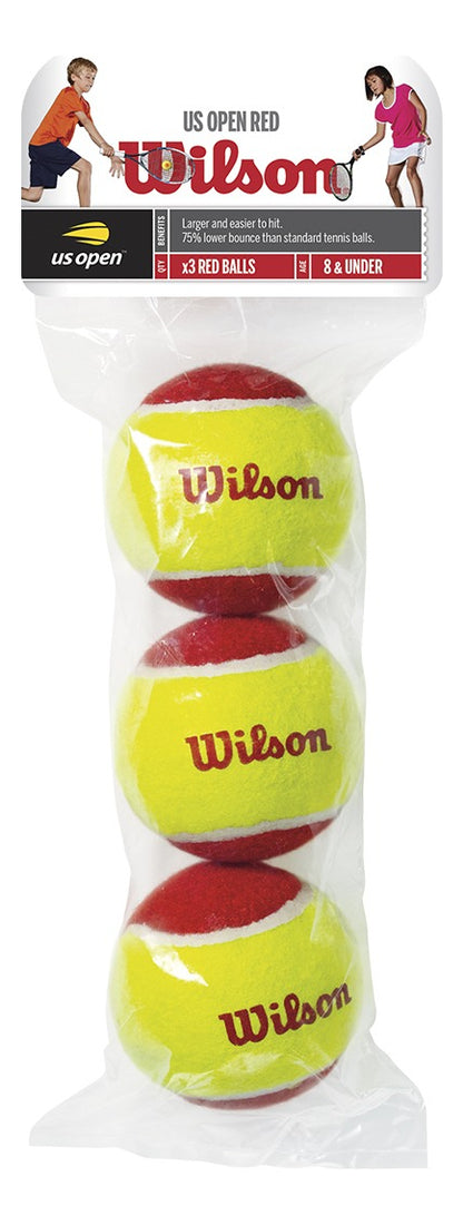 Pelotas De Tenis X3 Wilson Transición Color Rojo Wilson Tarro X 3